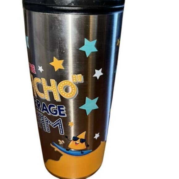Stainless Steel Tumbler With Lid 20 Oz "Were Nacho Average Team" Print - Picture 2 of 6